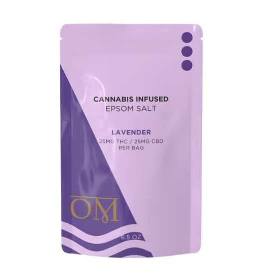 OM Body - Lavender Bath & Body Oil (100mg THC / 25mg CBD)