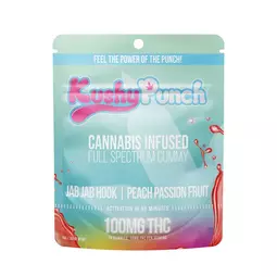 Kushy Punch Jab Jab Hook Peach Passion Fruit Gummy pouch