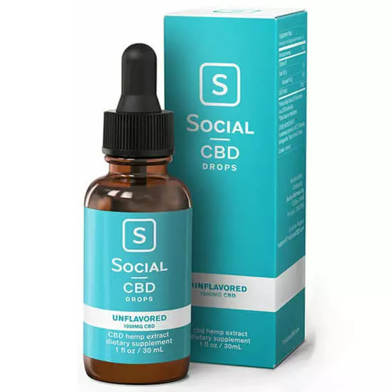 Social - CBD Drops - Unflavored (1000mg CBD)