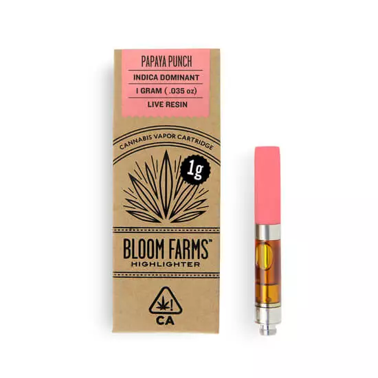 Bloom Farms Papaya Punch 1 Gram Live Resin Cartridge