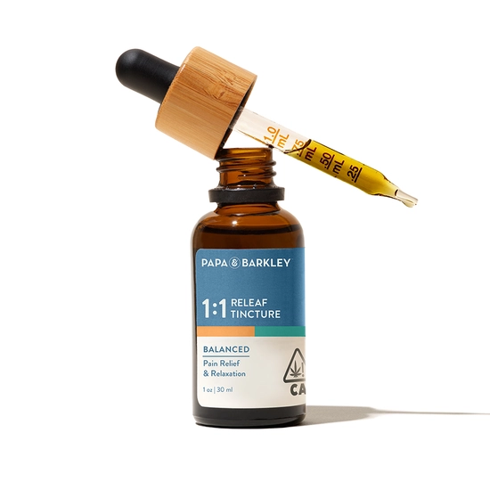 Papa & Barkley - 1:1 CBD:THC Tincture 30 mL Bottle with Dosing Dropper