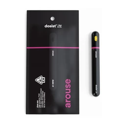 Dosist - arouse dose pen, Black pouch and a black dose pen.