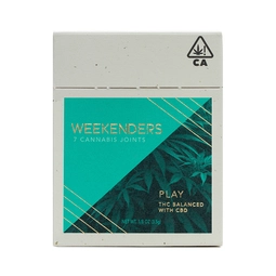 Weekenders - Play Pre-Rolls - High CBD (7 Pack of Rolls - 1/8 Oz.)