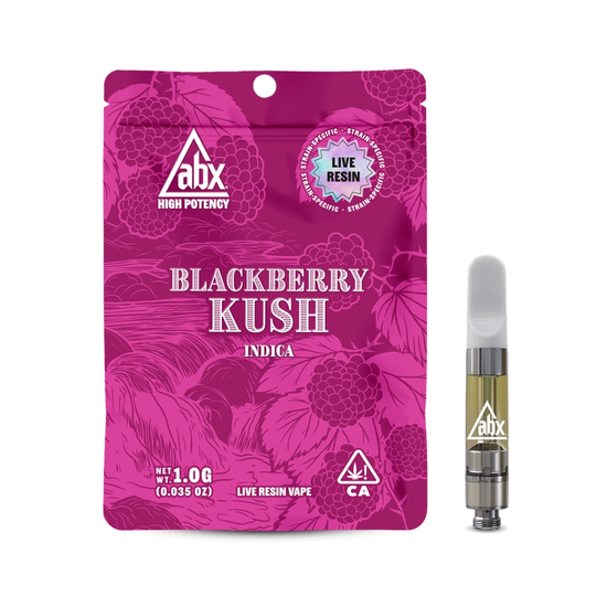 abx blackberry kush 1g full spectrum cartridge for weed delivery in los angeles