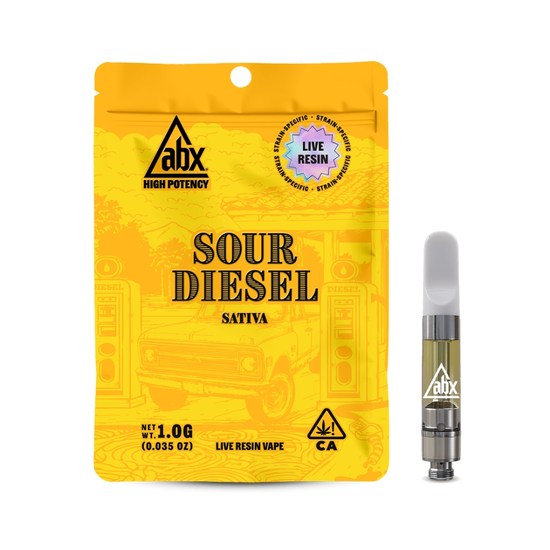 abx sour diesel full spectrum 1g cartridge for weed delivery in los angeles