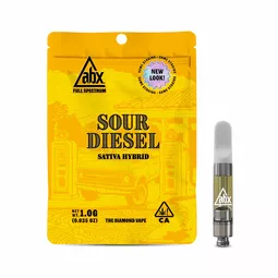abx sour diesel full spectrum 1g cartridge for weed delivery in los angeles