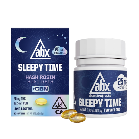 ABX - Sleepy Time - Soft Gels - 25mg THC / 5mg CBN - 30 Count - weed delivery in los angeles