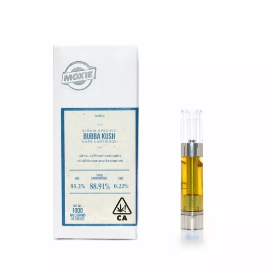 moxie bubba kush 1g vape cartridge 