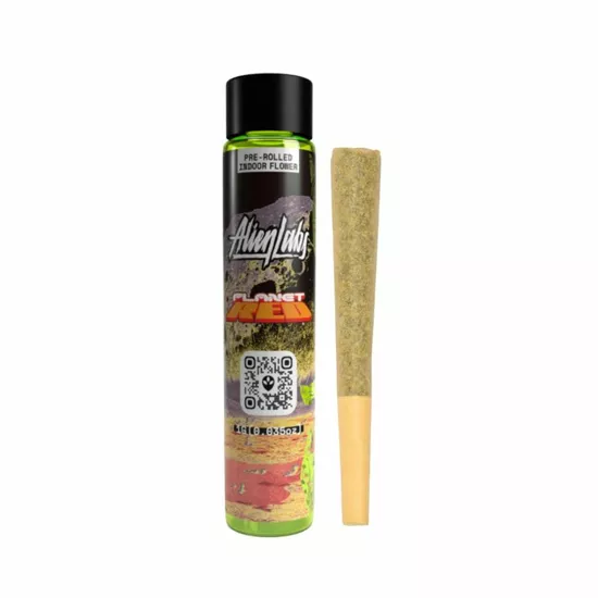 alien labs Planet Red hybrid pre-roll for weed delivery
