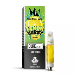 west coast cure Lemon Burst thc cartridge for weed delivery in los angeles
