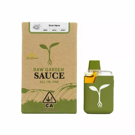 raw garden sprout sauce AIO vape for weed delivery in los angeles