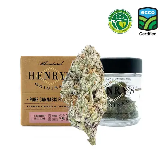Henry's Original - Strawberry Cheesecake - Craft Jar Flower - Weed Delivery in Los Angeles