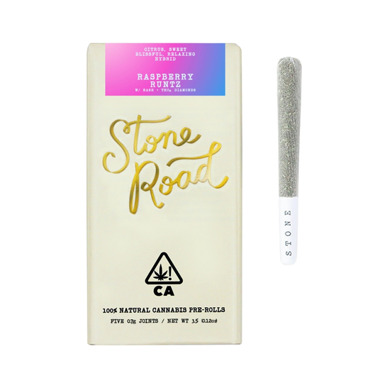 stone road - hash infused pre-rolls - Raspberry Runtz - weed delivery in los angeles