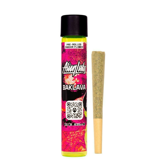 alien labs - baklava - indica pre-roll for weed delivery