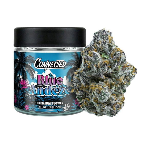 connected - Blue Andeze - indica hybrid 1/8 for weed delivery
