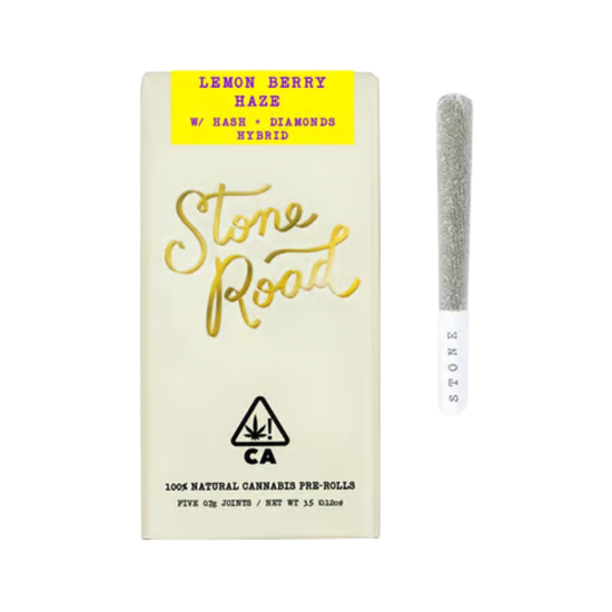 stone road - hash infused pre-rolls - Lemon Berry Haze - weed delivery in los angeles