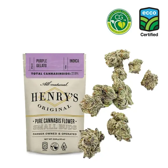 Henry's Original | Purple Gelato | Small Buds | 3.5g | HERB